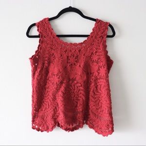 Venetian Mesh Tank Top by Yoana Baraschi